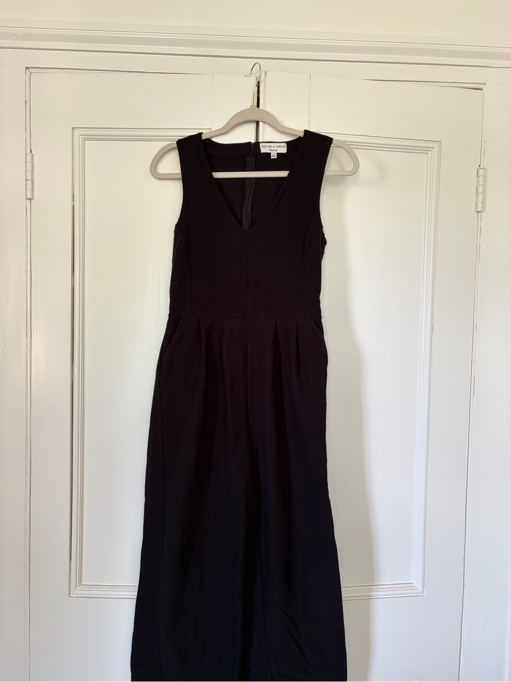 Madewell Black Sleeveless V-Neck Jumpsuit